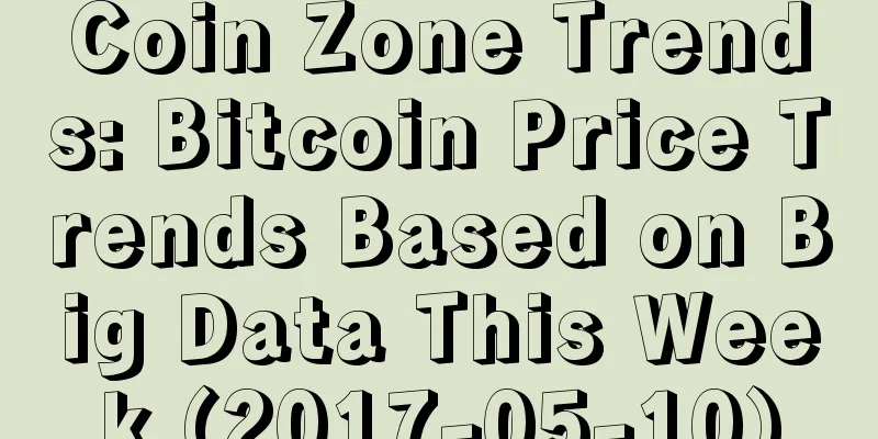 Coin Zone Trends: Bitcoin Price Trends Based on Big Data This Week (2017-05-10)