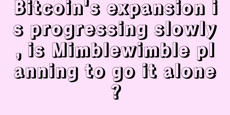 Bitcoin's expansion is progressing slowly, is Mimblewimble planning to go it alone?