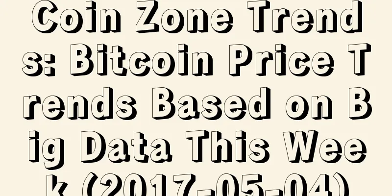 Coin Zone Trends: Bitcoin Price Trends Based on Big Data This Week (2017-05-04)