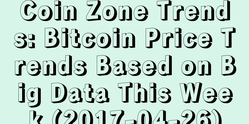 Coin Zone Trends: Bitcoin Price Trends Based on Big Data This Week (2017-04-26)