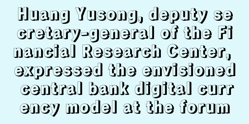Huang Yusong, deputy secretary-general of the Financial Research Center, expressed the envisioned central bank digital currency model at the forum