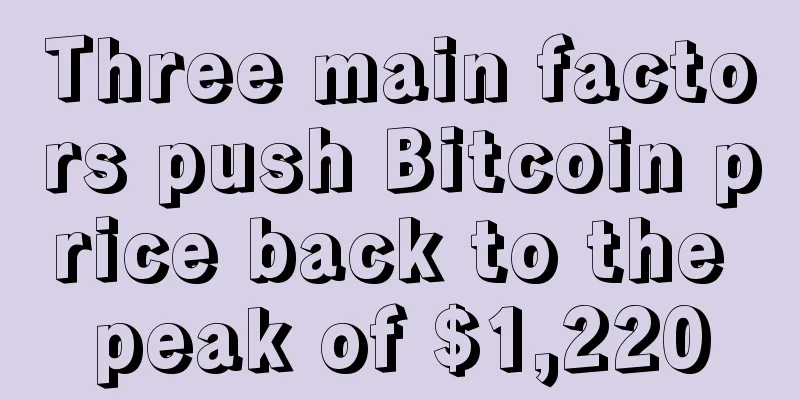 Three main factors push Bitcoin price back to the peak of $1,220