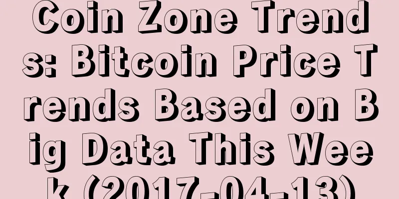 Coin Zone Trends: Bitcoin Price Trends Based on Big Data This Week (2017-04-13)