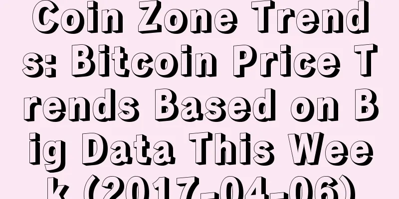 Coin Zone Trends: Bitcoin Price Trends Based on Big Data This Week (2017-04-06)