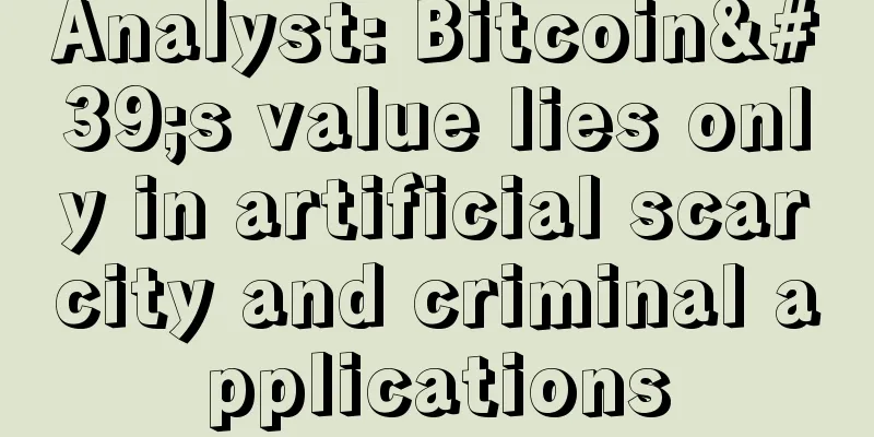 Analyst: Bitcoin's value lies only in artificial scarcity and criminal applications