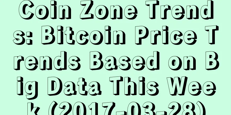 Coin Zone Trends: Bitcoin Price Trends Based on Big Data This Week (2017-03-28)