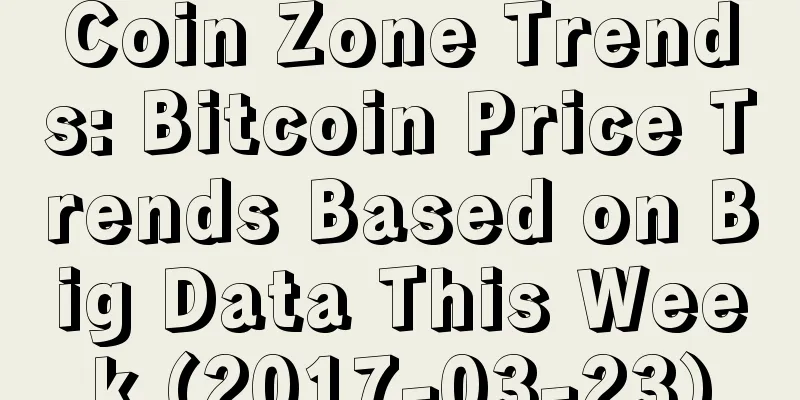 Coin Zone Trends: Bitcoin Price Trends Based on Big Data This Week (2017-03-23)