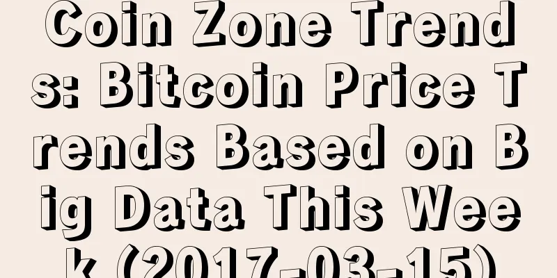 Coin Zone Trends: Bitcoin Price Trends Based on Big Data This Week (2017-03-15)
