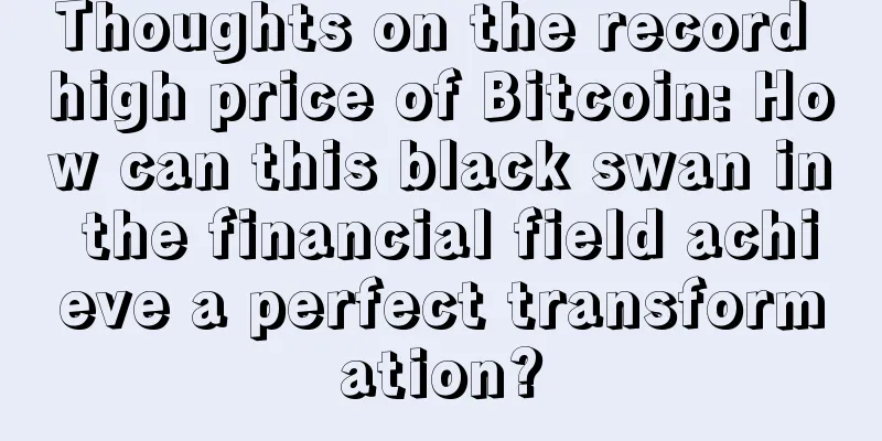 Thoughts on the record high price of Bitcoin: How can this black swan in the financial field achieve a perfect transformation?