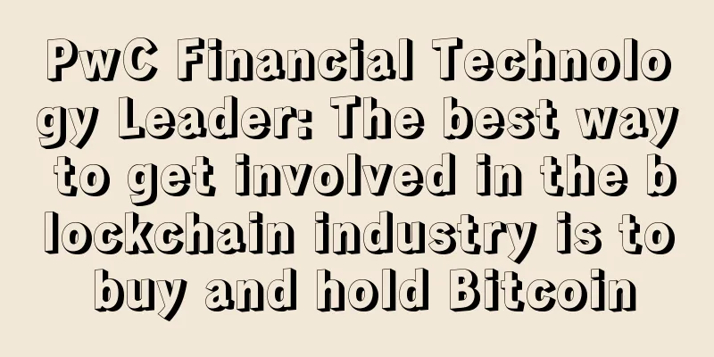 PwC Financial Technology Leader: The best way to get involved in the blockchain industry is to buy and hold Bitcoin
