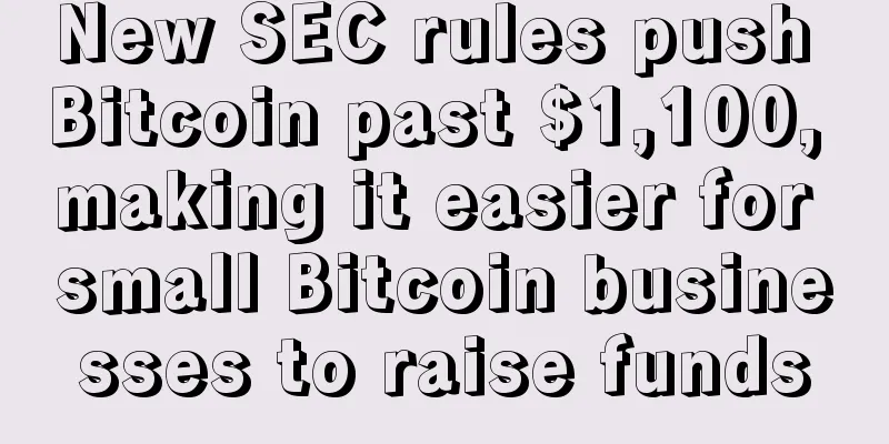 New SEC rules push Bitcoin past $1,100, making it easier for small Bitcoin businesses to raise funds