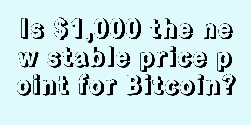 Is $1,000 the new stable price point for Bitcoin?