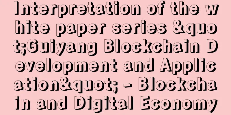 Interpretation of the white paper series "Guiyang Blockchain Development and Application" - Blockchain and Digital Economy