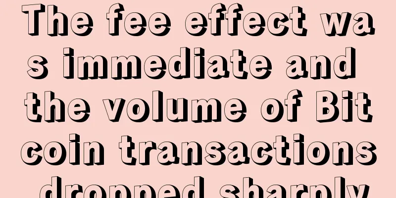 The fee effect was immediate and the volume of Bitcoin transactions dropped sharply