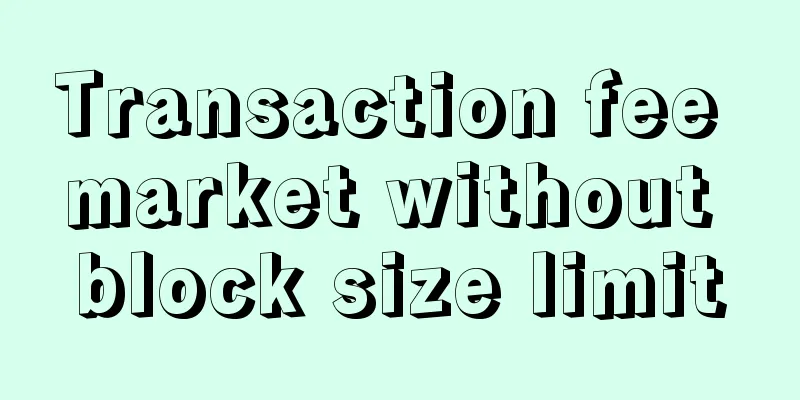 Transaction fee market without block size limit