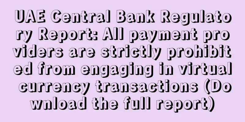UAE Central Bank Regulatory Report: All payment providers are strictly prohibited from engaging in virtual currency transactions (Download the full report)