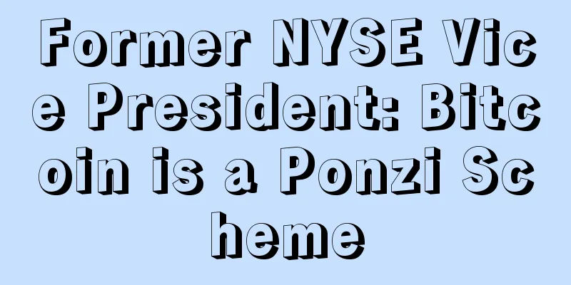 Former NYSE Vice President: Bitcoin is a Ponzi Scheme