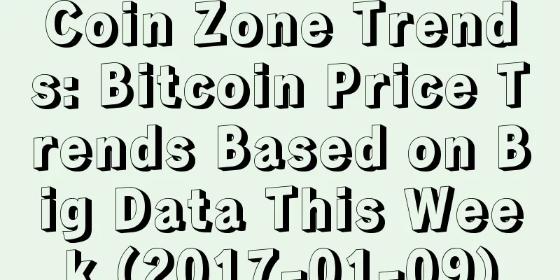 Coin Zone Trends: Bitcoin Price Trends Based on Big Data This Week (2017-01-09)