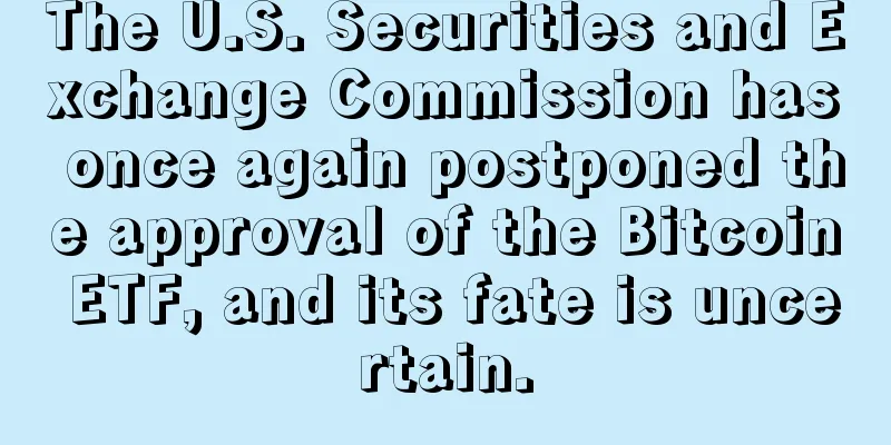 The U.S. Securities and Exchange Commission has once again postponed the approval of the Bitcoin ETF, and its fate is uncertain.