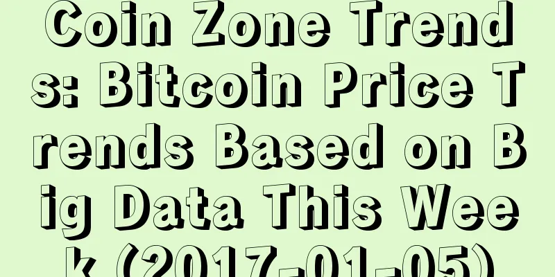 Coin Zone Trends: Bitcoin Price Trends Based on Big Data This Week (2017-01-05)