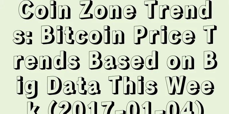 Coin Zone Trends: Bitcoin Price Trends Based on Big Data This Week (2017-01-04)