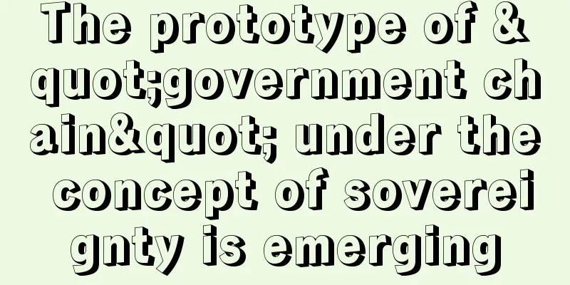 The prototype of "government chain" under the concept of sovereignty is emerging