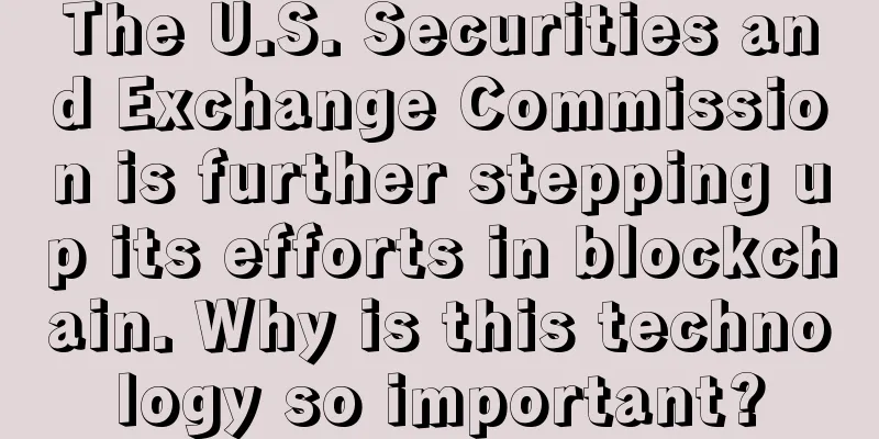 The U.S. Securities and Exchange Commission is further stepping up its efforts in blockchain. Why is this technology so important?