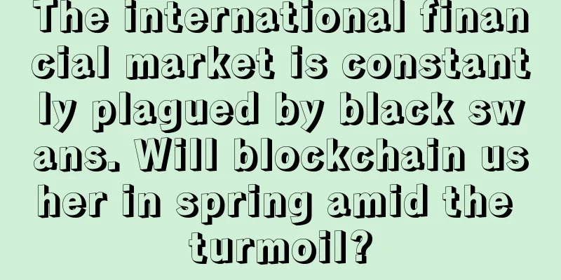 The international financial market is constantly plagued by black swans. Will blockchain usher in spring amid the turmoil?