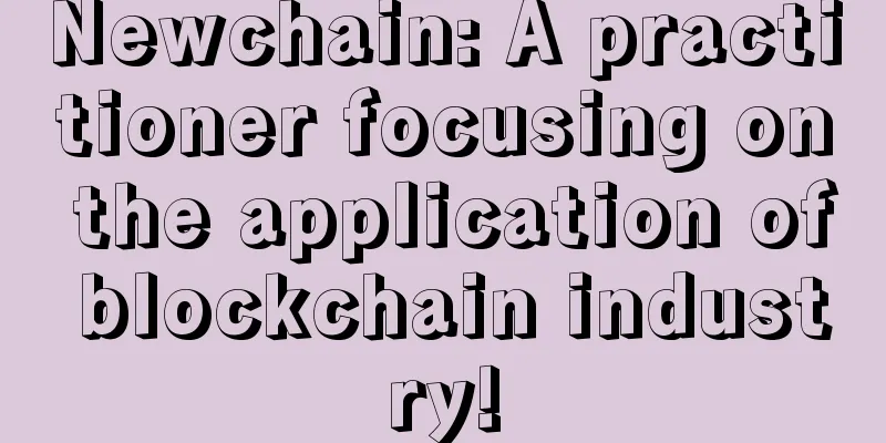 Newchain: A practitioner focusing on the application of blockchain industry!