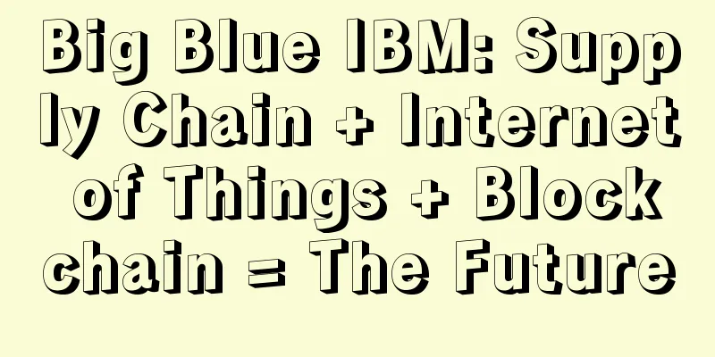 Big Blue IBM: Supply Chain + Internet of Things + Blockchain = The Future