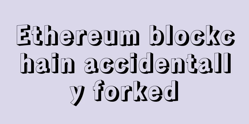 Ethereum blockchain accidentally forked