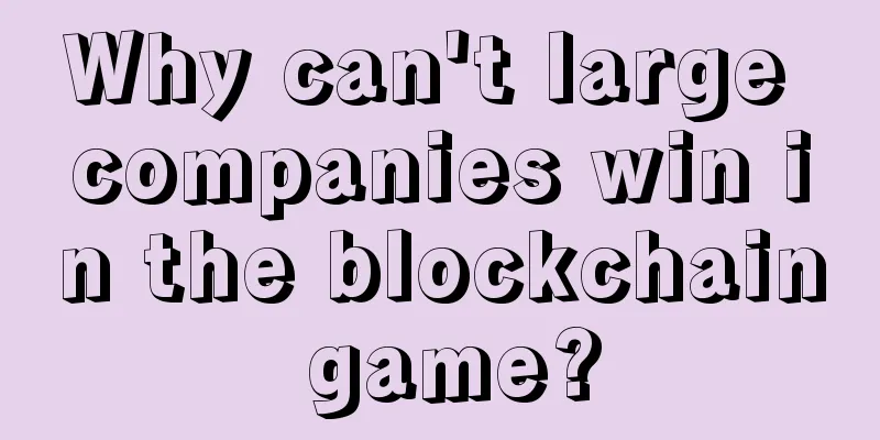 Why can't large companies win in the blockchain game?