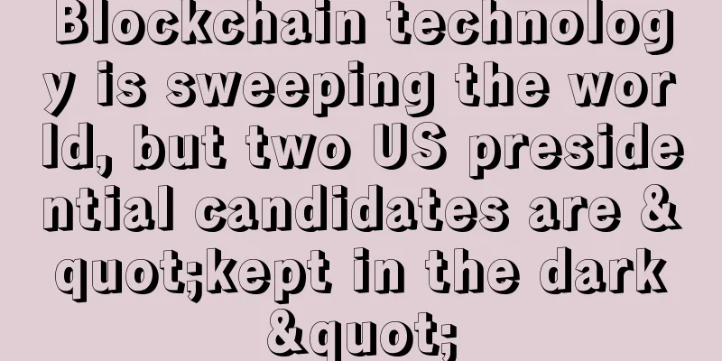 Blockchain technology is sweeping the world, but two US presidential candidates are "kept in the dark"