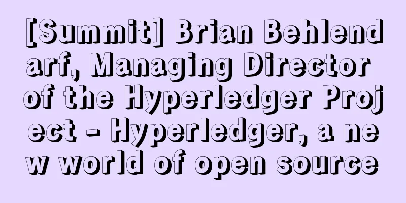 [Summit] Brian Behlendarf, Managing Director of the Hyperledger Project - Hyperledger, a new world of open source
