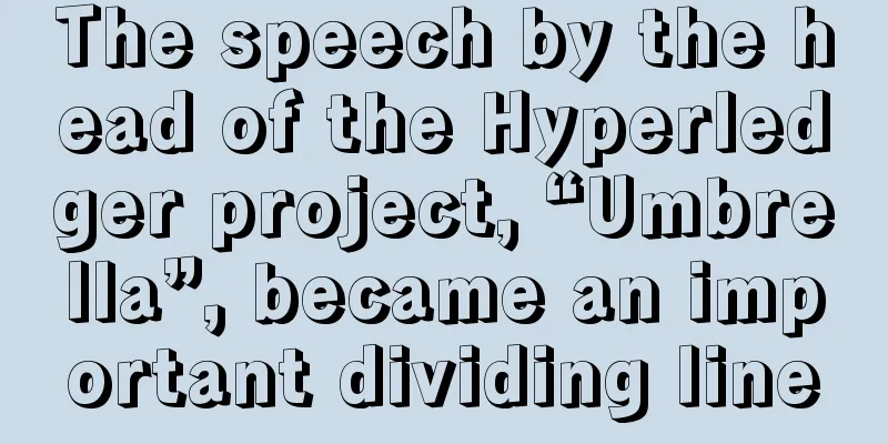 The speech by the head of the Hyperledger project, “Umbrella”, became an important dividing line