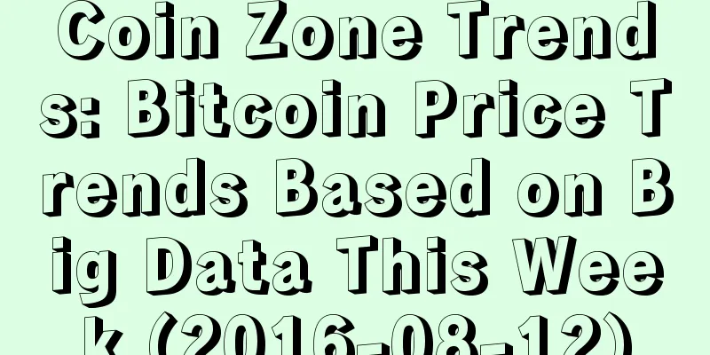 Coin Zone Trends: Bitcoin Price Trends Based on Big Data This Week (2016-08-12)