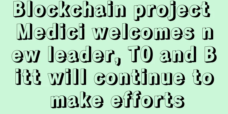 Blockchain project Medici welcomes new leader, T0 and Bitt will continue to make efforts