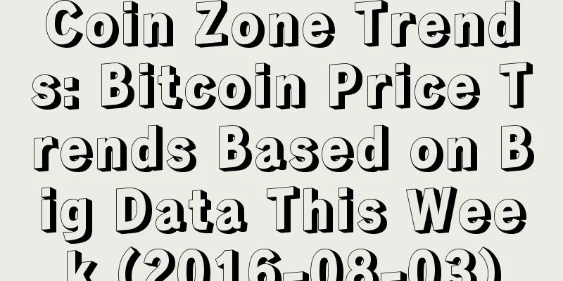 Coin Zone Trends: Bitcoin Price Trends Based on Big Data This Week (2016-08-03)