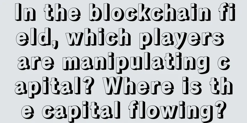 In the blockchain field, which players are manipulating capital? Where is the capital flowing?