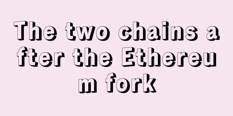 The two chains after the Ethereum fork