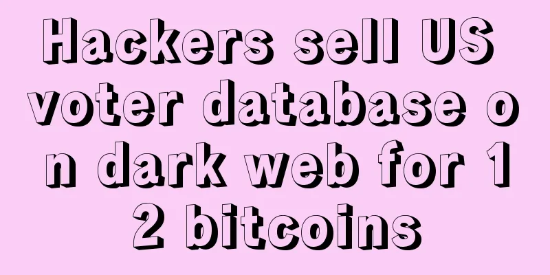 Hackers sell US voter database on dark web for 12 bitcoins