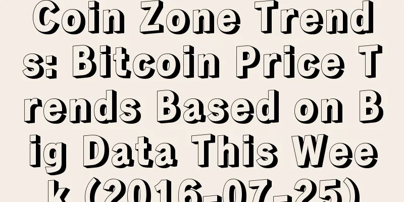 Coin Zone Trends: Bitcoin Price Trends Based on Big Data This Week (2016-07-25)