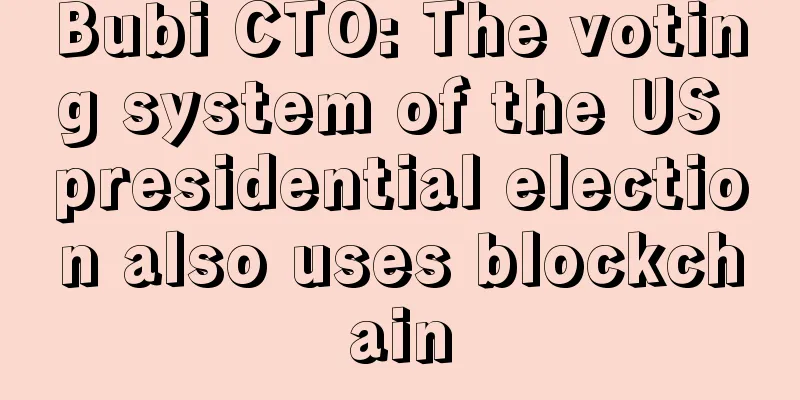 Bubi CTO: The voting system of the US presidential election also uses blockchain