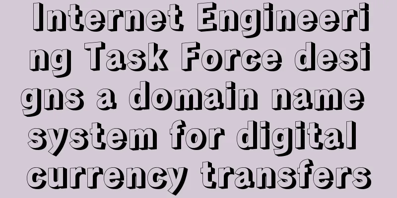 Internet Engineering Task Force designs a domain name system for digital currency transfers