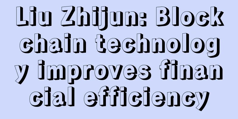 Liu Zhijun: Blockchain technology improves financial efficiency