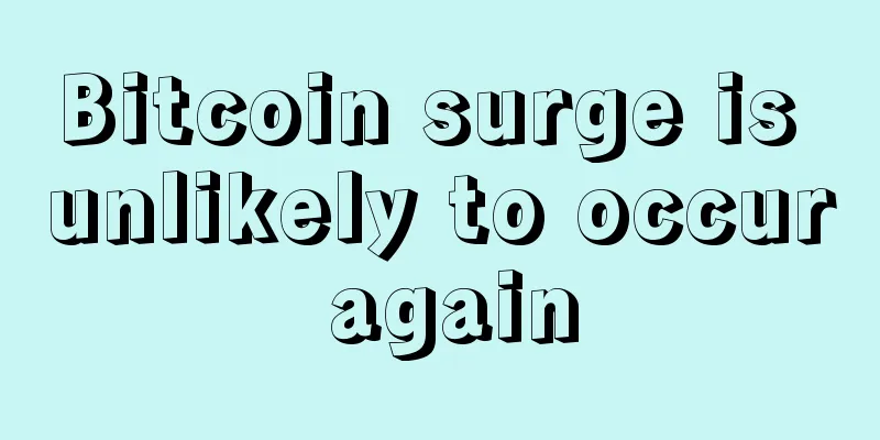 Bitcoin surge is unlikely to occur again