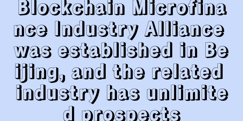 Blockchain Microfinance Industry Alliance was established in Beijing, and the related industry has unlimited prospects