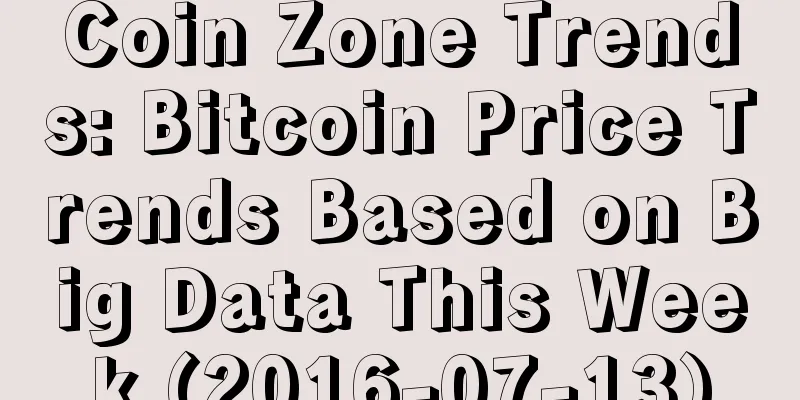 Coin Zone Trends: Bitcoin Price Trends Based on Big Data This Week (2016-07-13)