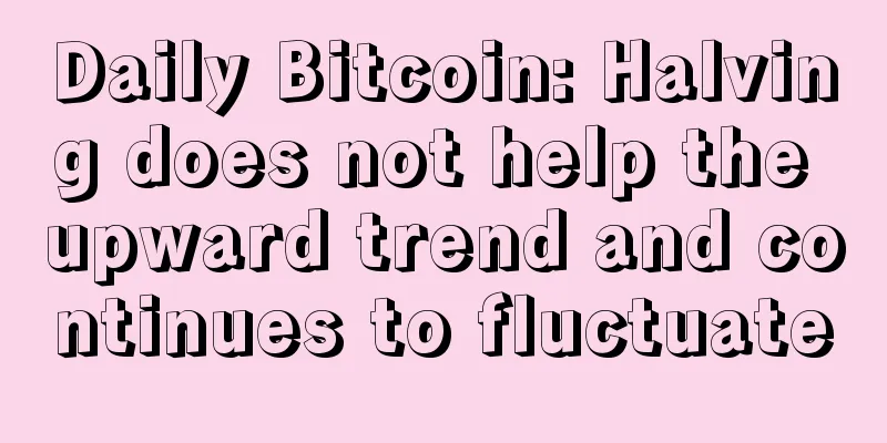 Daily Bitcoin: Halving does not help the upward trend and continues to fluctuate