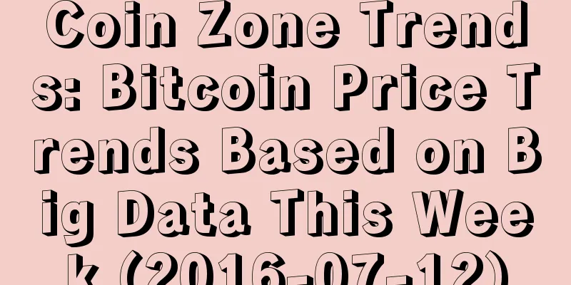 Coin Zone Trends: Bitcoin Price Trends Based on Big Data This Week (2016-07-12)